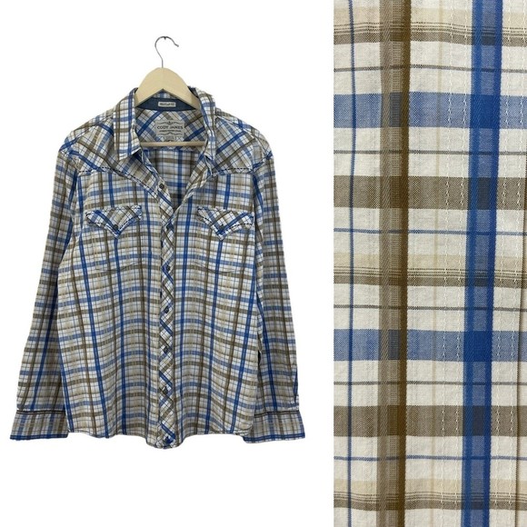 Cody J Other - Cody James X-Large Button Shirt Western Cowboy Plaid Cotton Long Sleeve Mens